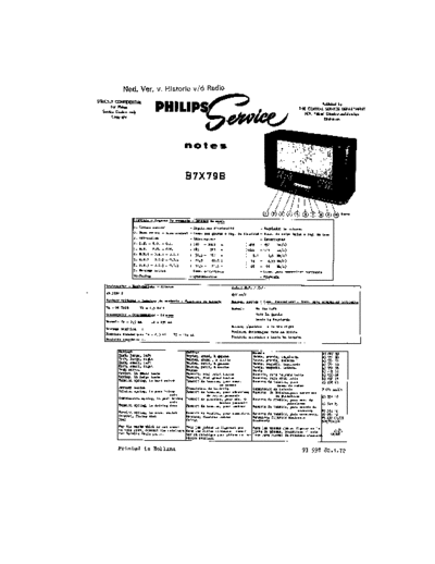 Philips B7X79B  Philips Historische Radios B7X79B B7X79B.pdf