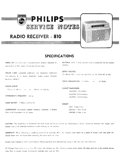 Philips 810manual  Philips Historische Radios 810 philips810manual.pdf