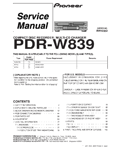 Pioneer hfe pioneer pdr-w839 service rrv2352 en  Pioneer CD PDR-W839 hfe_pioneer_pdr-w839_service_rrv2352_en.pdf