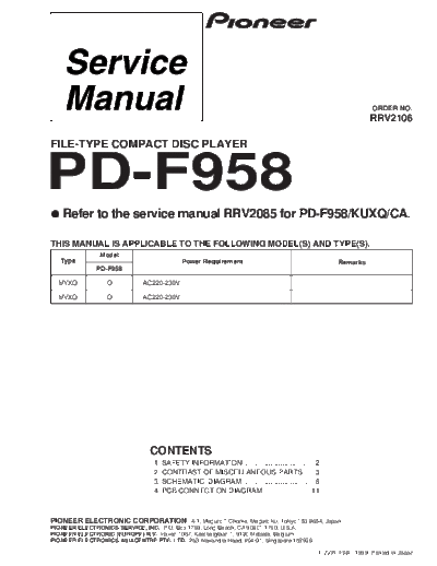 Pioneer hfe pioneer pd-f958 service rrv2106 en  Pioneer CD PD-F958 hfe_pioneer_pd-f958_service_rrv2106_en.pdf