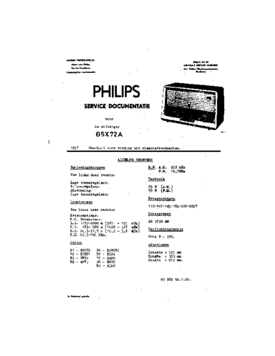Philips B5X72A  Philips Historische Radios B5X72A B5X72A.pdf