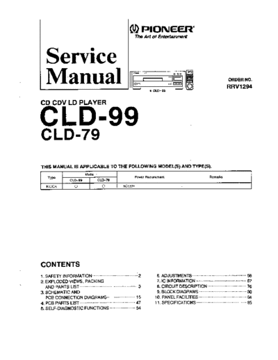 Pioneer hfe pioneer cld-79 99 service  Pioneer Laser Disk CLD-99 hfe_pioneer_cld-79_99_service.pdf