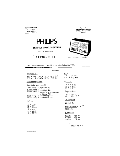 Philips B2X72U  Philips Historische Radios B2X72U B2X72U.pdf