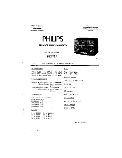 Philips B4X72A  Philips Historische Radios B4X72A B4X72A.pdf