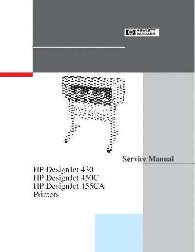 HP Service Manual  HP printer DesignJet 4xx Service Manual.pdf