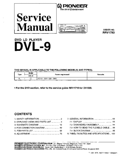 Pioneer hfe   dvl-9 service rrv1783 en  Pioneer Laser Disk DVL-9 hfe_pioneer_dvl-9_service_rrv1783_en.pdf