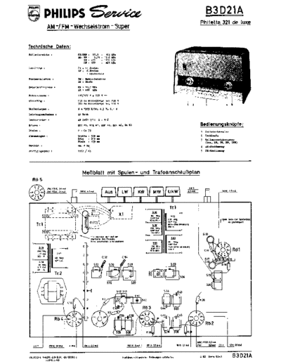 Philips B3D21A  Philips Historische Radios B3D21A B3D21A.pdf