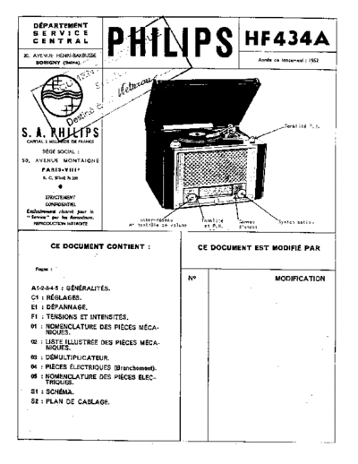 Philips hf 434 a  Philips Historische Radios HF434A hf 434 a.pdf