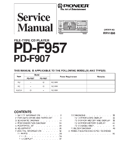Pioneer hfe pioneer pd-f907 f957 service en rrv1898  Pioneer CD PD-F907 hfe_pioneer_pd-f907_f957_service_en_rrv1898.pdf