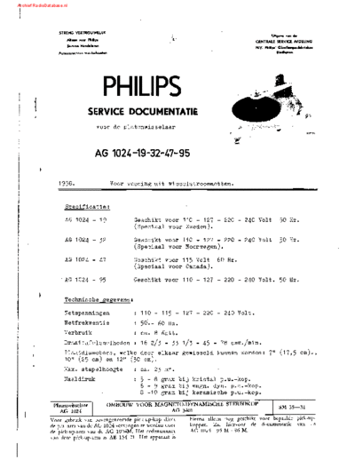 Philips PHILIPS AG1024 Series Changing Turntable 1958 sm  Philips Historische Radios AG1024 PHILIPS_AG1024_Series_Changing_Turntable_1958_sm.pdf