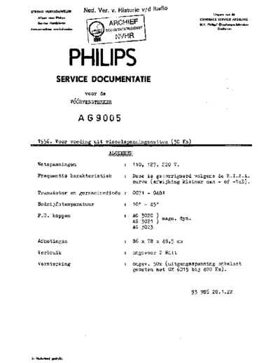 Philips AG9005  Philips Historische Radios AG9005 Philips_AG9005.pdf