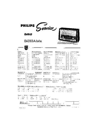 Philips B4D03A  Philips Historische Radios B4D03A B4D03A.pdf