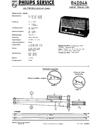 Philips b4d94a jupiter stereo 494 sm  Philips Historische Radios B4D94A philips_b4d94a_jupiter_stereo_494_sm.pdf