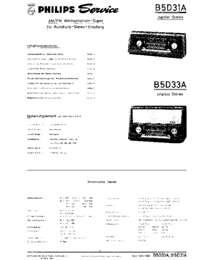 Philips b5d31a jupiter stereo b5d33a uranus stereo sm  Philips Historische Radios B5D31A philipsb5d31a_jupiter_stereo_b5d33a_uranus_stereo_sm.pdf
