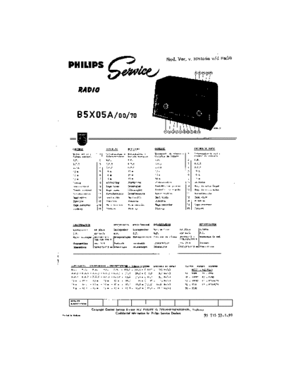 Philips B5X05A  Philips Historische Radios B5X05A B5X05A.pdf