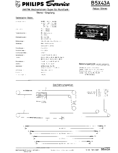 Philips b5x43a pallas-stereo sm  Philips Historische Radios B5X43A philips_b5x43a_pallas-stereo_sm.pdf