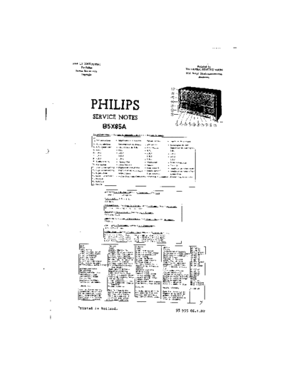 Philips B5X85A  Philips Historische Radios B5X85A B5X85A.pdf