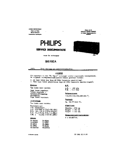 Philips B6X62A  Philips Historische Radios B6X62A B6X62A.pdf