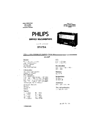 Philips b7x72a  Philips Historische Radios B7X72A b7x72a.pdf