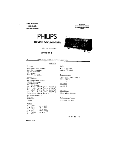 Philips B7X73A  Philips Historische Radios B7X73A B7X73A.pdf
