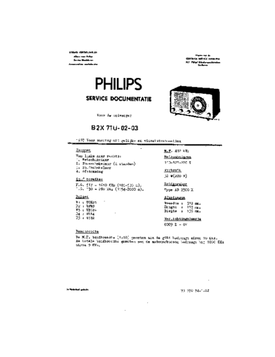 Philips B2X71U  Philips Historische Radios B2X71U B2X71U.pdf