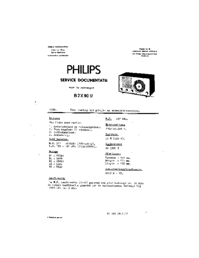 Philips B2X80U  Philips Historische Radios B2X80U B2X80U.pdf