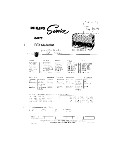 Philips B3X16A  Philips Historische Radios B3X16A B3X16A.pdf