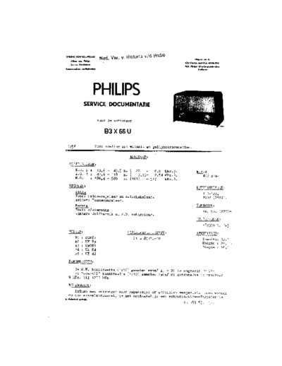 Philips B3X66U  Philips Historische Radios B3X66U B3X66U.pdf