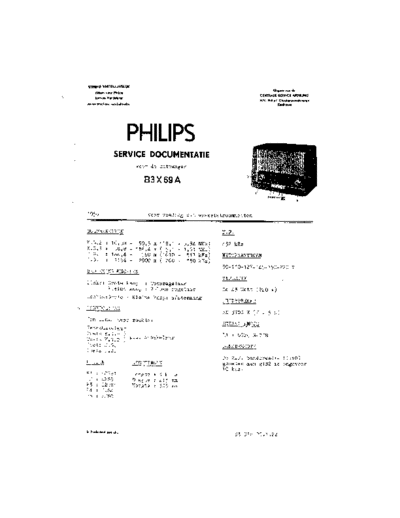Philips B3X69A  Philips Historische Radios B3X69A B3X69A.pdf