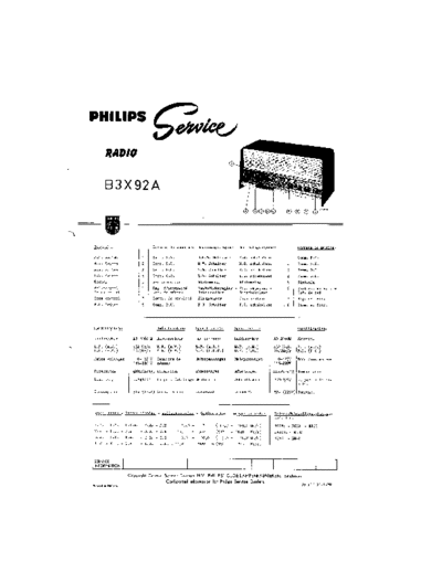 Philips B3X92A  Philips Historische Radios B3X92A B3X92A.pdf