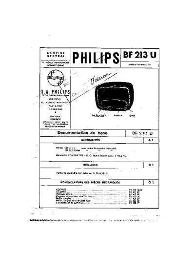 Philips BF213U  Philips Historische Radios BF213U BF213U.pdf