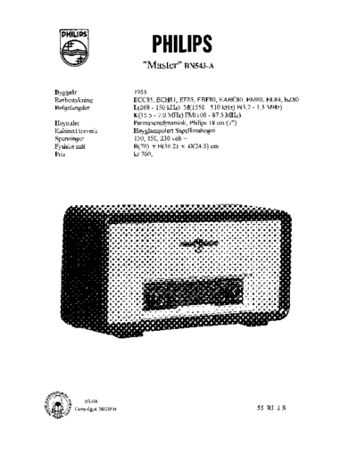 Philips Master BN543-A-s  Philips Historische Radios BN543-A Philips Master BN543-A-s.pdf
