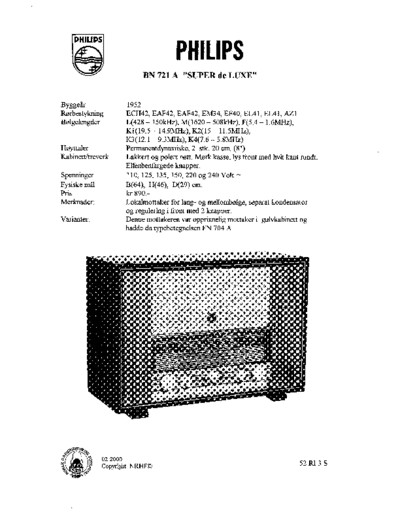 Philips PHILLIPS BN-721-A--SUPER-DE-LUXE-s  Philips Historische Radios BN721-A PHILLIPS BN-721-A--SUPER-DE-LUXE-s.pdf