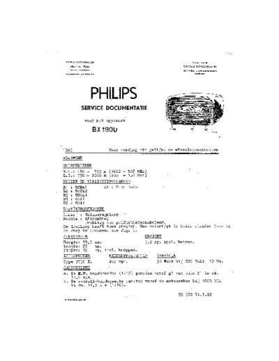 Philips BX190U  Philips Historische Radios BX190U BX190U.pdf