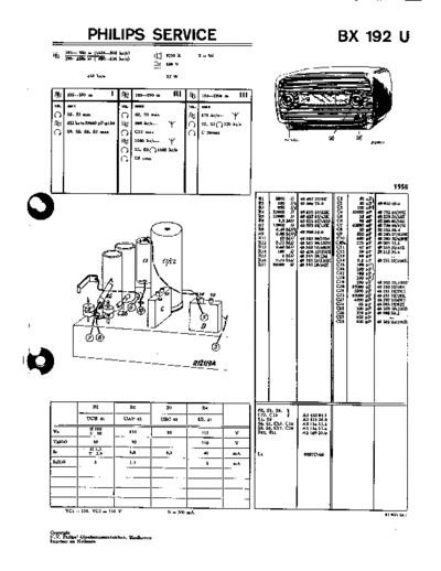 Philips BX192U  Philips Historische Radios BX192U BX192U.pdf