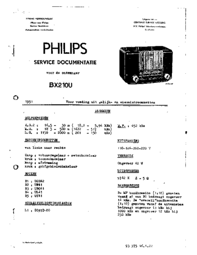 Philips BX210U  Philips Historische Radios BX210U BX210U.pdf