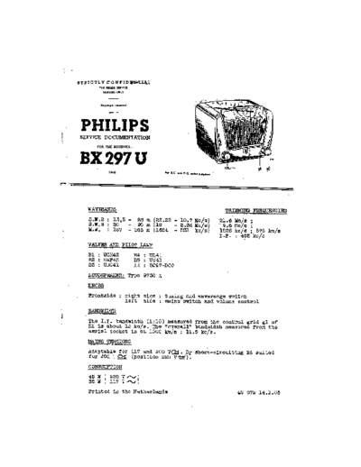 Philips BX297U  Philips Historische Radios BX297U BX297U.pdf