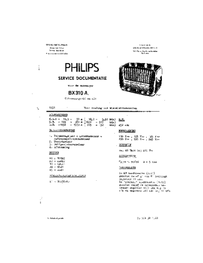 Philips BX310A  Philips Historische Radios BX310A BX310A.pdf