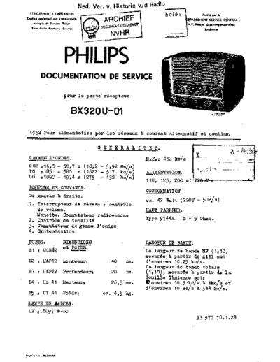 Philips BX320U  Philips Historische Radios BX320U BX320U.pdf