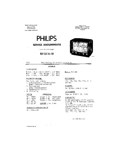 Philips BX321A  Philips Historische Radios BX321A BX321A.pdf