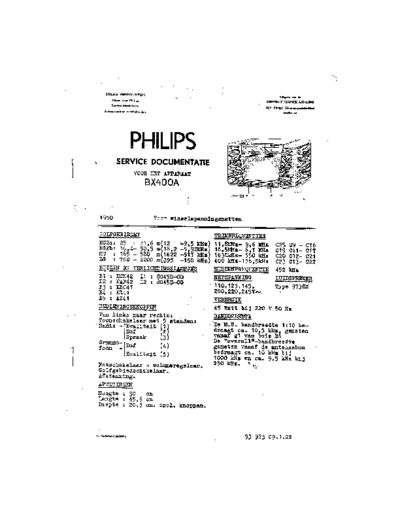 Philips BX400A  Philips Historische Radios BX400A BX400A.pdf