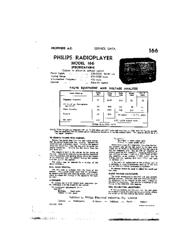 Philips 166  Philips Historische Radios 166 Philips 166.pdf