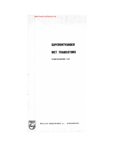 Philips 1001  Philips Historische Radios 1001 1001.pdf