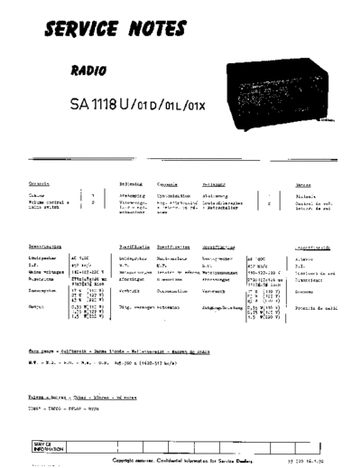 Philips sa 1118 u  Philips Historische Radios 1118U sa 1118 u.pdf