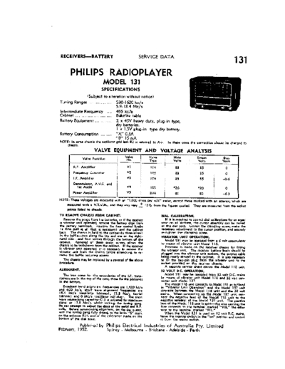 Philips -131-Service-Manual  Philips Historische Radios 131 Philips-131-Service-Manual.pdf