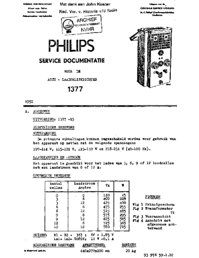 Philips 1377  Philips Historische Radios 1377 Philips_1377.pdf