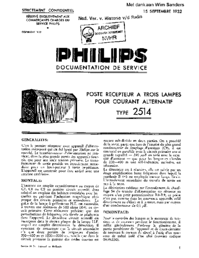 Philips 2514  Philips Historische Radios 2514 Philips_2514.pdf