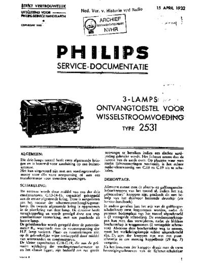 Philips 2531  Philips Historische Radios 2531 Philips_2531.pdf