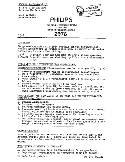 Philips Philips-2976-Service-Manual  Philips Historische Radios 2976 Philips-2976-Service-Manual.pdf