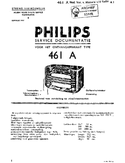 Philips 461A  Philips Historische Radios 211A Philips_461A.pdf
